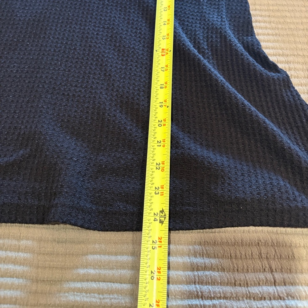 Pol Thermal Waffle Knit Patchwork Long Sleeve Top… - image 9